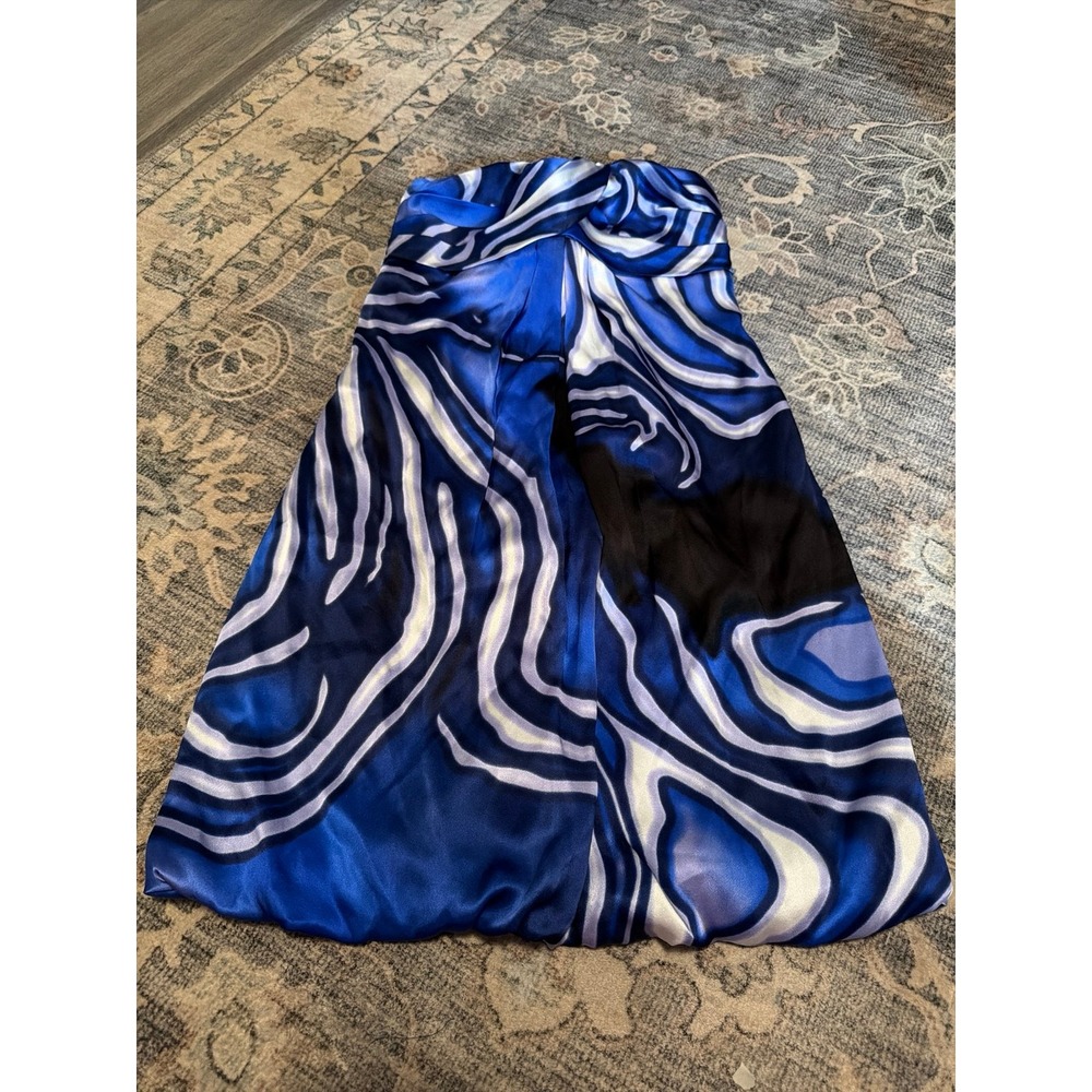 Cache Blue Silk Mini Dress Vintage Y2K